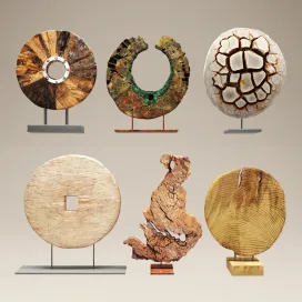 Set of seven decorative figurines